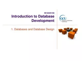 M1G505190 Introduction to Database Development