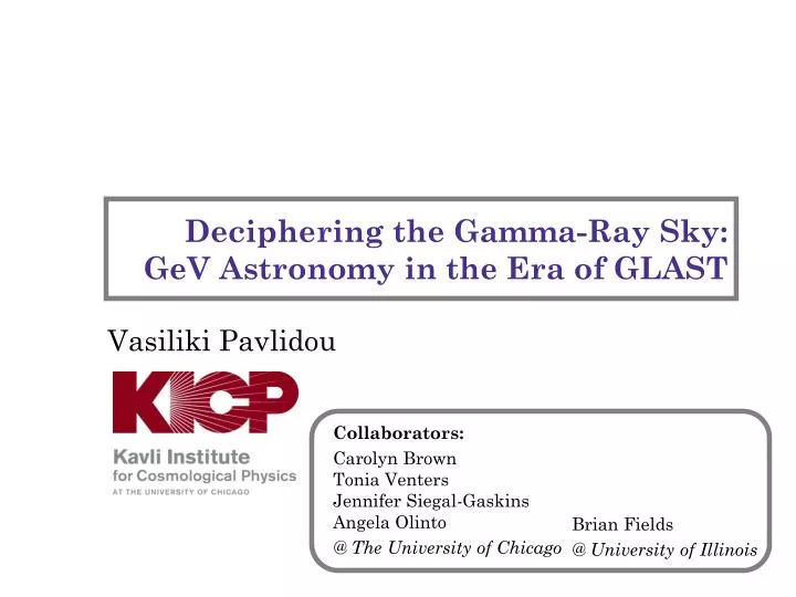 deciphering the gamma ray sky gev astronomy in the era of glast