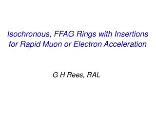 Isochronous, FFAG Rings with Insertions for Rapid Muon or Electron Acceleration