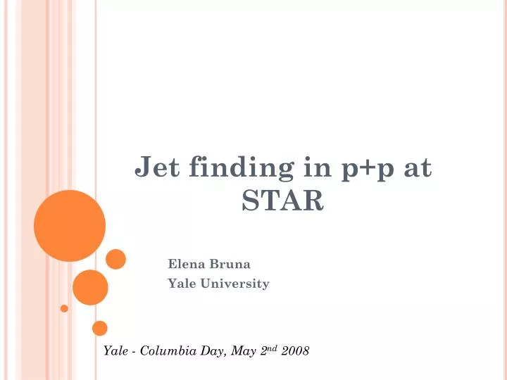 jet finding in p p at star