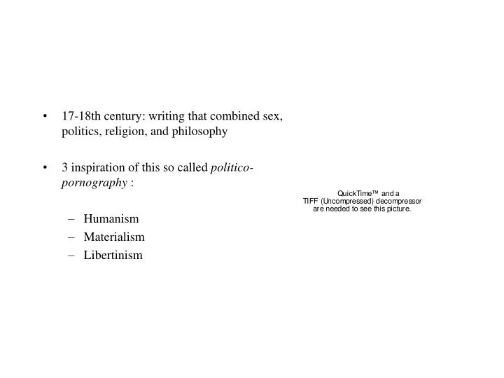 Ppt 17 18th Century Writing That Combined Sex Politics Religion