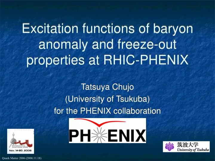 excitation functions of baryon anomaly and freeze out properties at rhic phenix