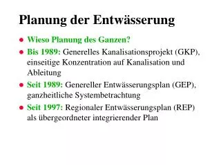 planung der entw sserung