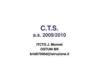 c t s a s 2009 2010
