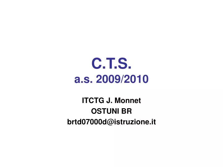 c t s a s 2009 2010