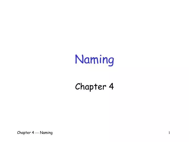 naming