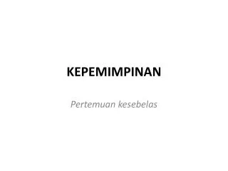 kepemimpinan