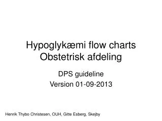 hypoglyk mi flow charts obstetrisk afdeling