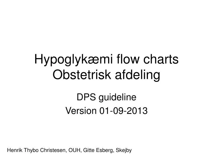 hypoglyk mi flow charts obstetrisk afdeling