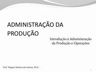 administra o da produ o