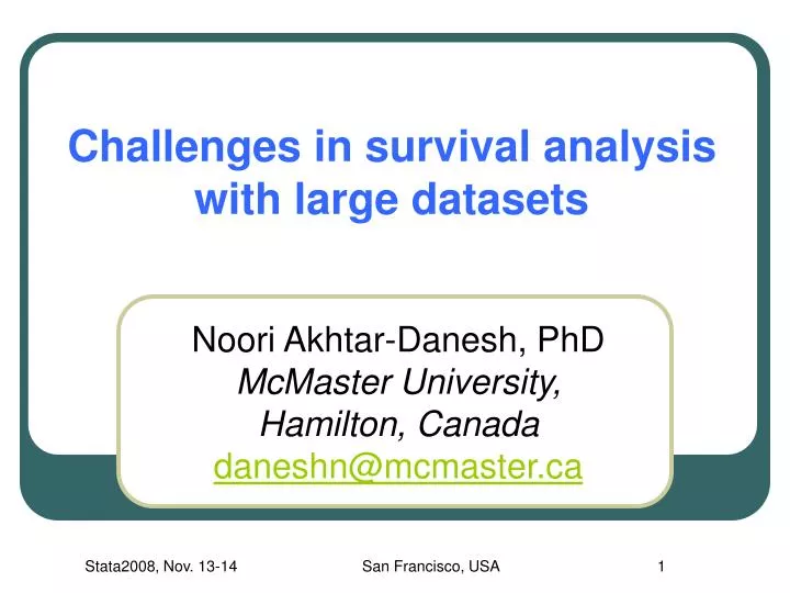 challenges in survival analysis with large datasets