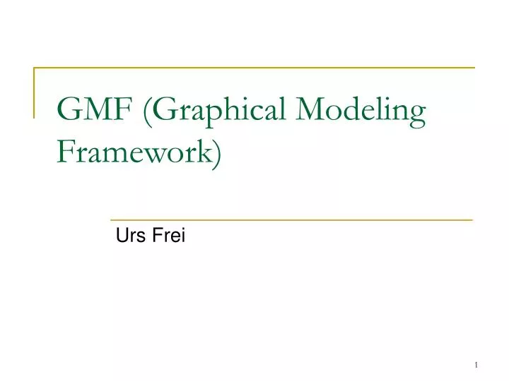 gmf graphical modeling framework