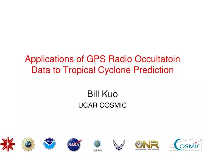 applications of gps radio occultatoin data to tropical cyclone prediction