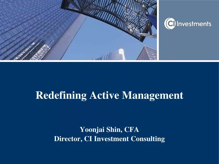 redefining active management
