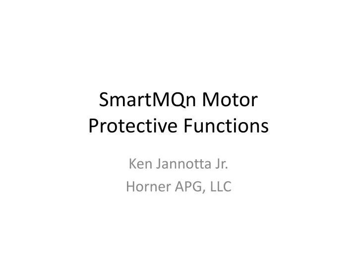smartmqn motor protective functions