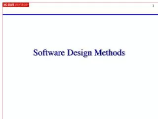 Software Design Methods