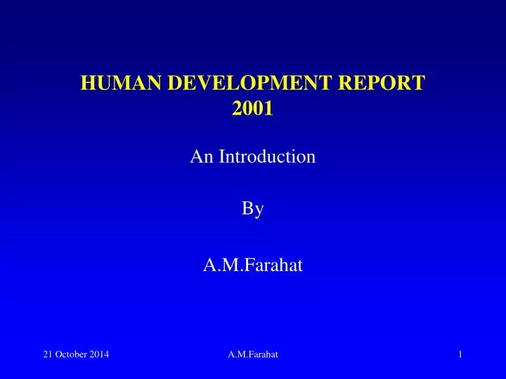 human development report 2001
