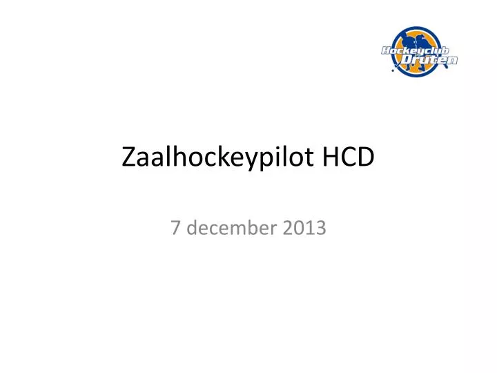 zaalhockeypilot hcd