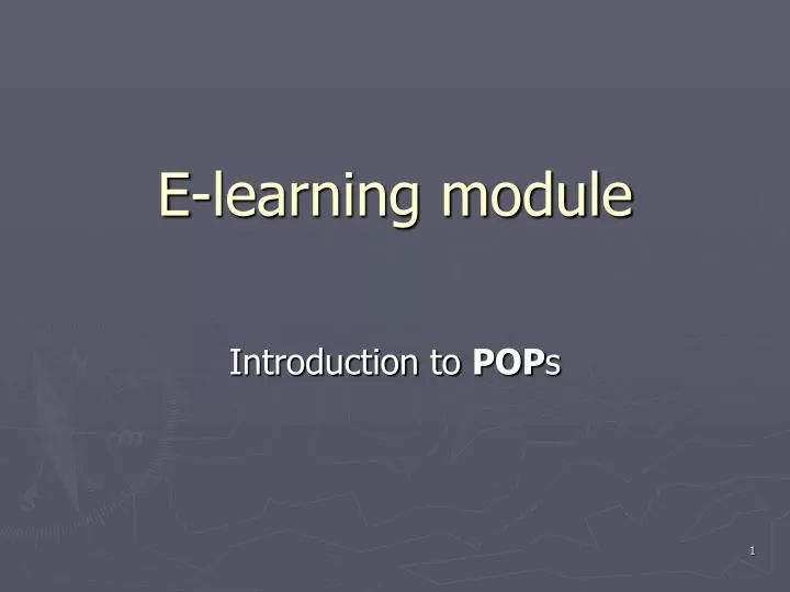 e learning module