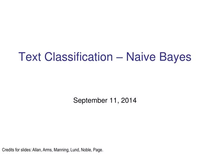 text classification naive bayes