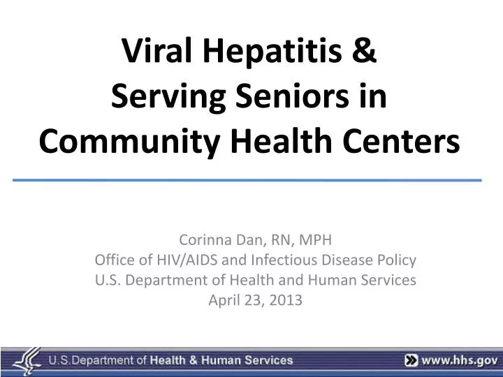 viral hepatitis serving seniors in community health centers