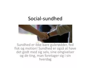 social sundhed