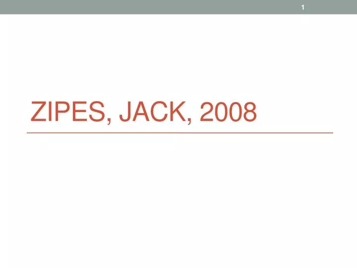 zipes jack 2008
