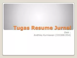 tugas resume jurnal