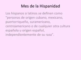 mes de la hispanidad