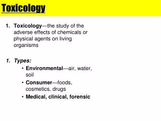 Toxicology