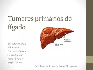 tumores prim rios do f gado