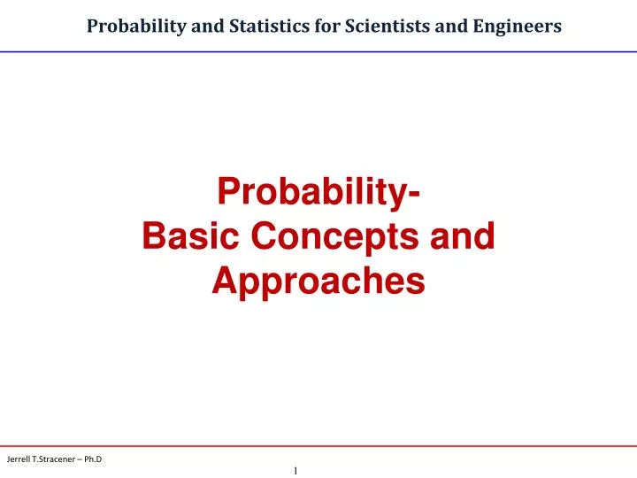 probability and statistics for scientists and engineers