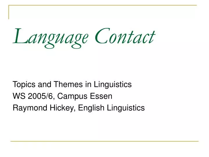 language contact