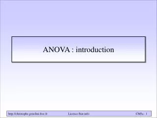 anova introduction