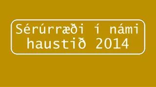 s r rr i n mi hausti 2014