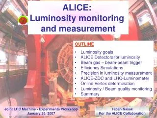 ALICE: Luminosity monitoring and measurement