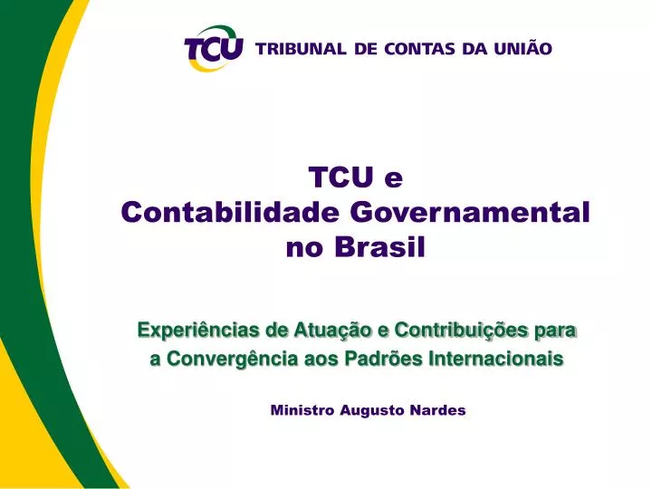 tcu e contabilidade governamental no brasil