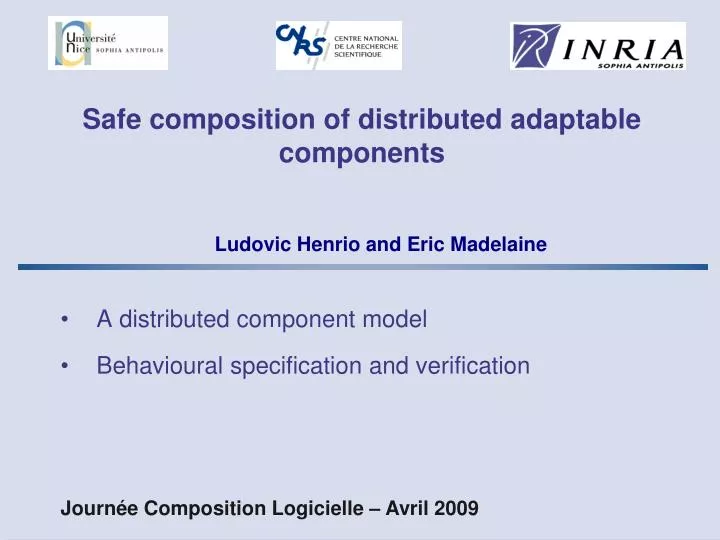 safe composition of distributed adaptable components