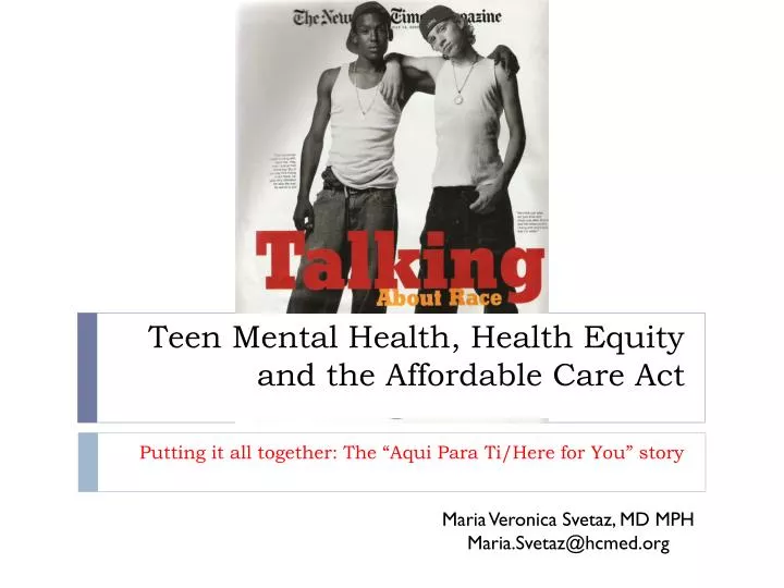 teen mental health health equity and the affordable care act