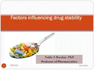 Factors influencing drug stability