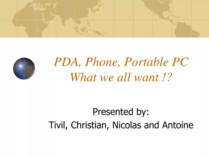 pda phone portable pc what we all want