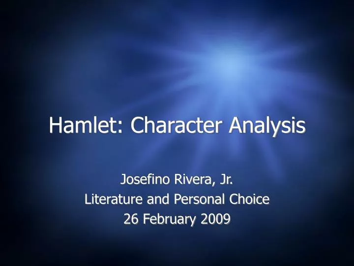 hamlet character analysis