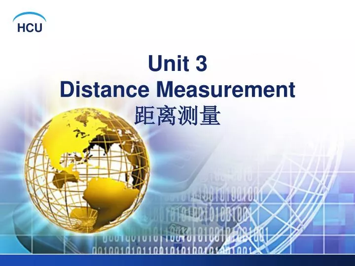 unit 3 distance measurement