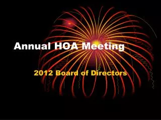 Annual HOA Meeting