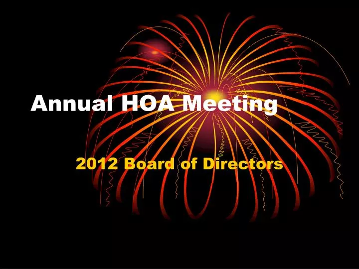 annual hoa meeting