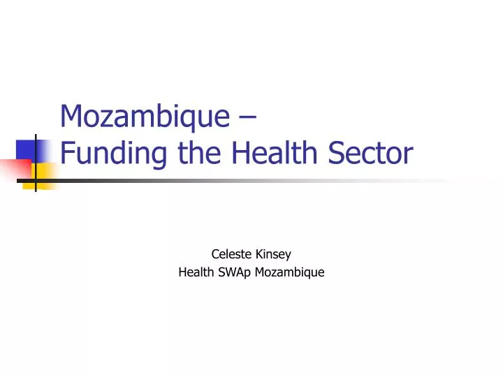 mozambique funding the health sector