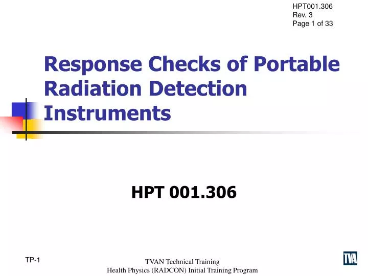 response checks of portable radiation detection instruments