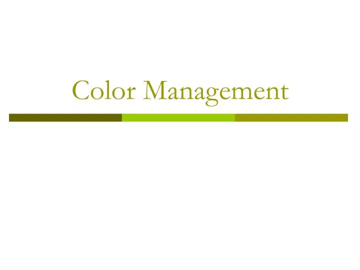 color management