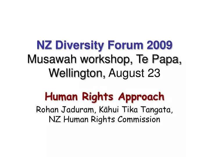 nz diversity forum 2009 musawah workshop te papa wellington august 23