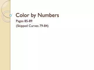 Color by Numbers